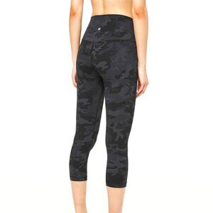 Lululemon Align Crop 21" in Incognito Camo Multi Grey, Size 4